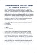 Family Medicine Aquifer Exam-cases&vert; Questions AND 100&percnt; Correct Verified Answers
