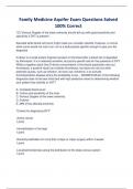 Family Medicine Aquifer Exam Questions Solved 100&percnt; Correct