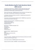 Family Medicine Aquifer Study Questions Solved 100&percnt; Correct