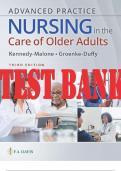  Advanced Practice Nursing in the Care of Older Adults 3rd Edition by Kennedy-Malone Laurie_TEST BANK
