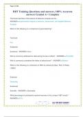 RBT Training Questions and answers&comma; 100&percnt; Accurate answers Graded A&plus; Complete&period;