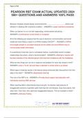 PEARSON RBT EXAM ACTUAL UPDATED 2024 500&plus; QUESTIONS AND ANSWERS 100&percnt; PASS