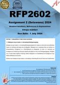 RFP2602 Assignment 2 Setswana (COMPLETE ANSWERS) 2024 - DUE 1 July 2024
