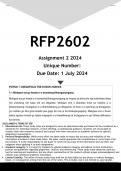  RFP2602 Assignment 2 Setswana (ANSWERS) 2024 - DISTINCTION GUARANTEED. 