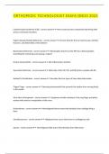 ORTHOPEDIC TECHNOLOGIST EXAM&sol;JDB10 2024
