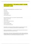 ORTHOPAEDIC TECHNOLOGIST EXAM&colon; SURGERY 2024 