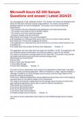 Microsoft Azure AZ-305 Sample Questions and answer &vert; Latest 2024&sol;25