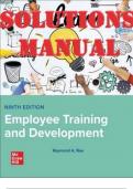 Employee Training & Development 9th Edition by Raymond Andrew Noe SOLUTIONS MANUAL
