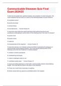 Communicable Diseases Quiz Final Exam&colon;2024&sol;25