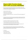 Pharm HESI Practice Exam 2024 with accurate ANSWERS