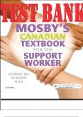 Mosby's Canadian Textbook for the Support Worker by Sheila Sorrentino&comma; Leighann Remmert and Mary Wilk&lowbar;TEST BANK