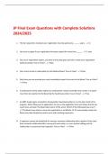 JP Final Exam Questions with Complete Solutions  2024&sol;2025