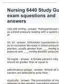 Nursing 6440 Study Guide exam squestions and answers