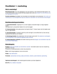Samenvatting Marketingorientatie leerstof propedeuse HU/ Hogeschool Utrecht