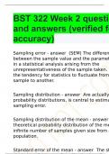 BST 322 Week 2 questions and answers &lpar;verified for accuracy&rpar;