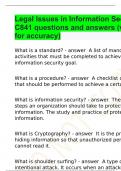 Legal Issues in Information Security - C841 questions and answers (verified for accuracy)