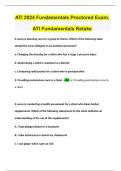 ATI 2024 Fundamentals Proctored Exam, ATI Fundamentals Retake