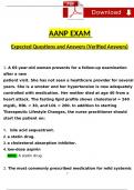 AANP Exam 2024 Expected Test Questions and Answers (2024 / 2025) (Verified Answers)