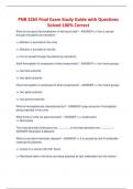 PNB 2265 Final Exam Study Guide with Questions Solved 100&percnt; Correct