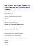 DoD Hearing Technician&lowbar; Chapter One - Overview of the Hearing Conservation Program