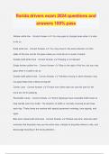 florida drivers exam 2024 questions and answers 100&percnt; pass