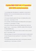 Florida DMV TEST All 1-71 question with 100&percnt; correct answers