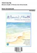 Test Bank for Women's Health&colon; A Primary Care Clinical Guide&comma; 5th Edition by Diane Schadewald&comma; 9780135458624&comma; Covering Chapters 1-26 &vert; Includes Rationales