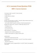 ACA Assurance Exam Bundle Questions With 100&percnt; Correct Answers&period;