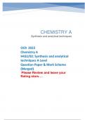 OCR2023 ChemistryA H432&sol;02&colon;Synthesisandanalytical techniques A Level QuestionPaper&MarkScheme &lpar;Merged&rpar;