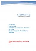 OCR 2023 Chemistry B H033&sol;01&colon; Foundations of chemistry AS Level Question Paper & Mark Scheme &lpar;Merged&rpar;