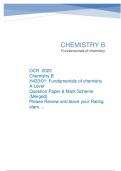 OCR 2023 Chemistry B H433&sol;01&colon; Fundamentals of chemistry A Level Question Paper & Mark Scheme &lpar;Merged&rpar;
