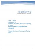 OCR&Tab;2023 Chemistry B H433&sol;02&colon; Scientific literacy in chemistry A Level Question Paper & Mark Scheme &lpar;Merged&rpar;