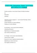 COUN 506&comma; Integration&colon; Week 7 & 8 Notes All Correct &lpar;A&plus; Graded&rpar;