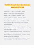 The FITT Principle Exam Questions and Answers 100&percnt; Pass
