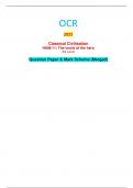 OCR 2023 Classical Civilisation H008&sol;11&colon;Theworldofthehero AS Level