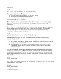 Recht samenvatting hoofdstuk 3 Arbeidsovereenkomst HBO Hoofdstukken Sociaal Recht HAN Arnhem Nijmegen Recht Wetboek Wetteksten