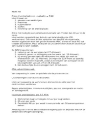 Recht samenvatting hoofdstuk 9 Arbeidsbescherming HBO Hoofdstukken Sociaal Recht HAN Arnhem Nijmegen Recht Wetboek Wetteksten