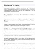 Mechanical Ventilation Correct answers latest update 2024