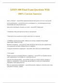 ADMN 400 Final Exam Questions With 100&percnt; Correct Answers