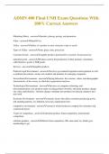 ADMN 400 Final UNH Exam Questions With 100&percnt; Correct Answers
