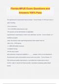 Florida MPJE Bundled Exams Questions and Answers 100&percnt; Verified and Updated &vert; Graded A&plus;
