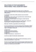 SOLUTIONS ATI RN FUNDAMENTS  PROCTORED  FINAL EXAM WITH BEST 