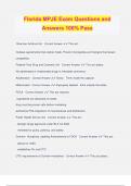 Florida MPJE Exam Questions and Answers 100&percnt; Pass