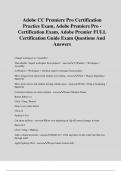 Adobe CC Premiere Pro Certification Practice Exam&comma; Adobe Premiere Pro - Certification Exam&comma; Adobe Premier FULL Certification Guide Exam Questions And Answers