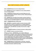 NCCI EDITS EXAM LATEST UPDATE 