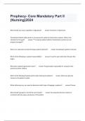  Prophecy- Core Mandatory Part II &lpar;Nursing&rpar;2024