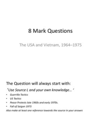 AQA GCSE History B Vietnam 8 Mark questions