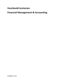 Voorbeeld Tentamen Financial Management & Accounting