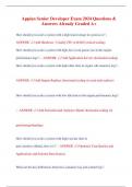 Appian Senior Developer Exam 2024 Questions & Answers Already Graded A&plus;