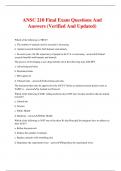 ANSC 210 Final Exam Questions And Answers &lpar;Verified And Updated&rpar;